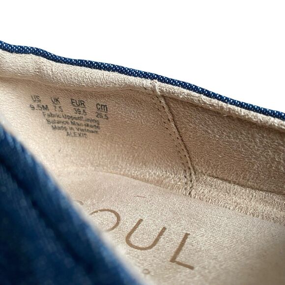Naturalizer Soul 9.5 EU 39.5 Alexis Slip on Loafer Dark Blue Denim Comfort Flats - Picture 7 of 11